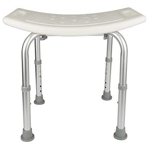 Tabouret de Douche Médical, Siège de Douche Adulte, Chaise de Douche pour Personnes Âgées, Siège pour Douche Senior, Tabouret Baignoire Antidérapant Rectangulaire, Assemblage sans Outil