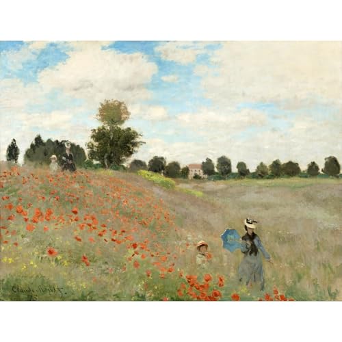 Monet Champ de coquelicots toile giclée ARTICULOZY haute finition