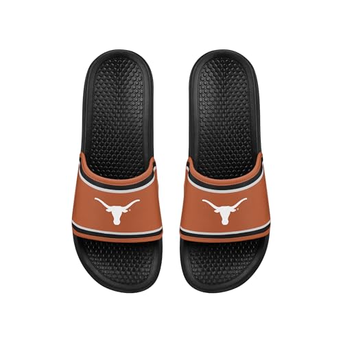 Image of FOCO NCAA Printed Team Logo and Color Stripes Comfortable Slide Sandals