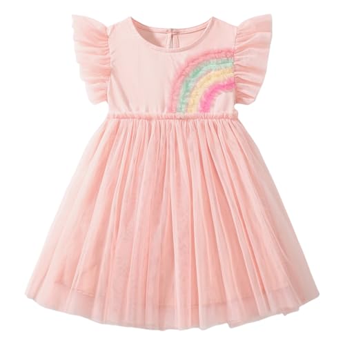 Toddler Girls Clothes Cotton Short Sleeve Casual Girls Spring Summer Dresses for Kids 2-7 Years
