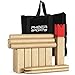 PHIBER-SPORTS Kubb Wikinger Spiel aus Holz in Premium Qualität – Aus massivem Holz – Mit praktischer Tragetasche - Schach Spiel für draußen - Holzspiel für Kinder und Erwachsene jeden Alters