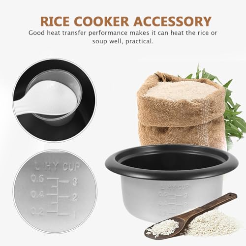 Ciieeo 1.5L Universal Non-Stick Rice Cooker Inner Pot Replacement Aluminium Alloy Cooking Container with Scale Design for Home Kitchen Use - Image 2