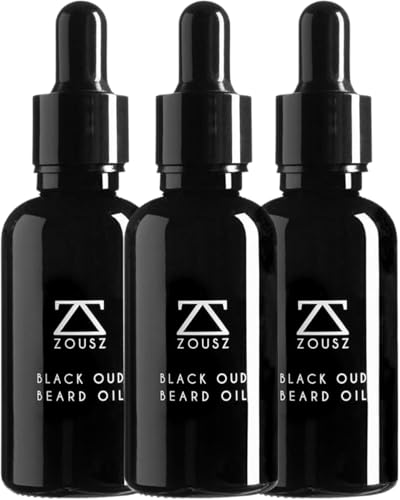 ZOUSZ Black Oud Beard Oil 30mL – Triple Bundle (3-Pack) | Premium Beard Care & Conditioning Oil for Men