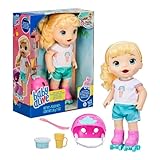 Baby Alive: Roller Skate Baby 14-Inch Doll Blonde Hair, Blue Eyes Kids Toy for Boys and Girls