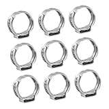Vaguelly 50 Stück Edelstahl Einzelohr Schlauchschellen Schneckenantrieb Rohrschellen für Wasser...