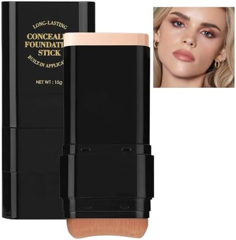 Waterproof Full Coverage Concealer With Primer Sponge — side view showing full product dimensions