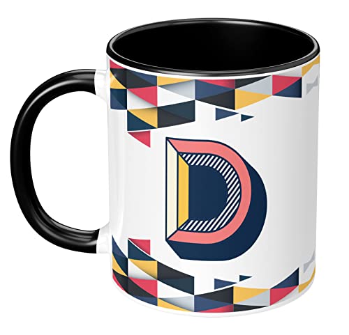 Image of 3D Colorful Alphabet Letter D Printed Coffee Mug For Girls Boys Friends Love Kids Best Gift For Birthday Anniversary Initial Letter D (Microwave Safe Ceramic Tea Coffee Mug-350ml) - ABV3TM2 09