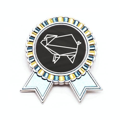Broche cochon géométrique Origa bijou métal taille M tendance