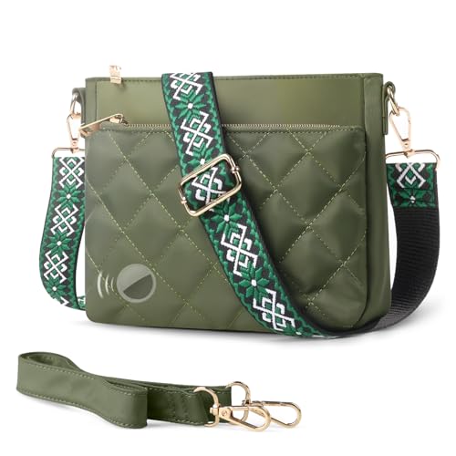 EPEDAL24 Small Quilted Crossbody Bags for Women Summer Lightweight Nylon Shoulder Handbags with Passport Pocket Card Slots