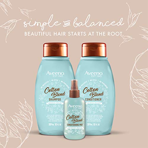 Aveeno Blend Sulfatefree Shampoo For Light Moisture Soothed Scalp Gentle Cleansing Shampoo With Nourishing Oat Paraben Dyefree, White Cotton, 12 Fl Oz #TOP7