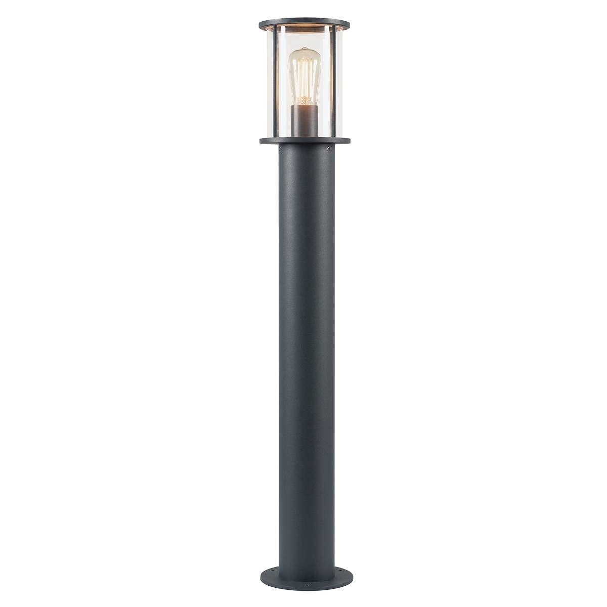 SLV PHOTONIA | Stehleuchte, LED Außen-Beleuchtung für Wege, Wände, Eingänge, Outdoor Garten-Lampe, Außenleuchte, Standleuchte |rund, IP55, E27, anthrazit