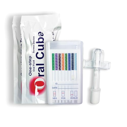Emnce Company 12 Panel Kits Oral Saliva Screening Kit Rapid Home Mouth Swab Screen Kit Ideal for Home Use AMP01 BAR01 BUP01 BZO01 COC01 MAMP01 MTD01 OPI01 OXY01 PCP01 THC01 ALCO (5 Pack)