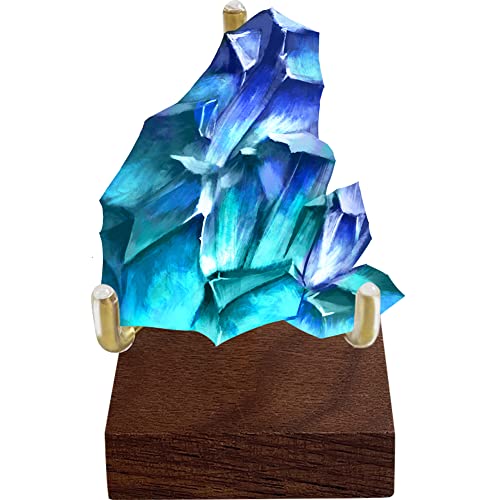 A.b Crew Adjustable Brass Crystal Display Stand With Wooden Base Rock Display Holder Mineral Display Easel Metal Display Frame For Geodes Fossils Stones Spheres Agate Slices S/Tripod #TOP1