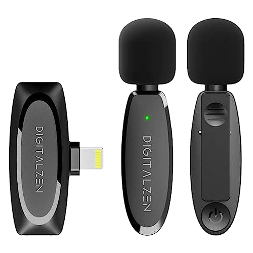 Digitalzen Professional Wireless Lavalier Lapel Microphone Cellphone Microphone Lav Mic For Iphone - Perfect For Podcast Vlogging Streaming Tiktok Youtube #TOP13
