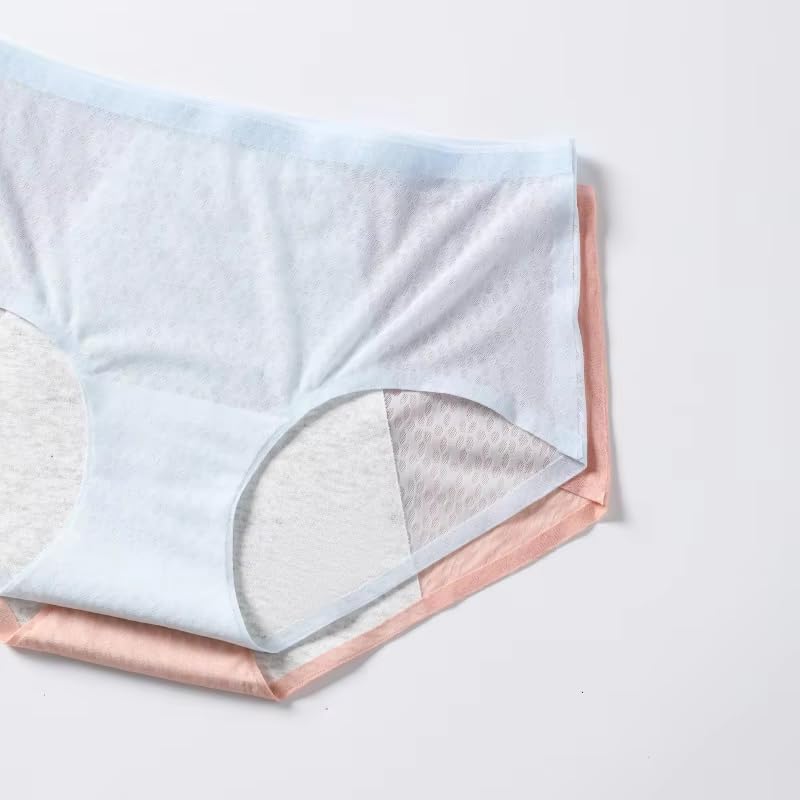 6 Piezas de Bragas de Algodón a Prueba de Fugas para Adolescentes Bragas para El Período Bragas Posparto Bragas Menstruales Ropa Interior Absorbente Bragas a Prueba de Fugas para Flujo Abundante Mu