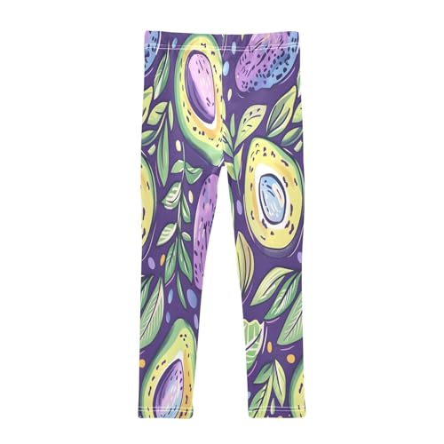 Bolaz Toddler Girls Leggings Printed Yoga Pants Leggings Avacado and Leaves for Kids2