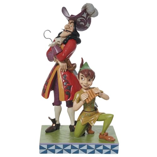 Disney Traditions - Figura Decorativa de Peter Pan y Capitán Hook