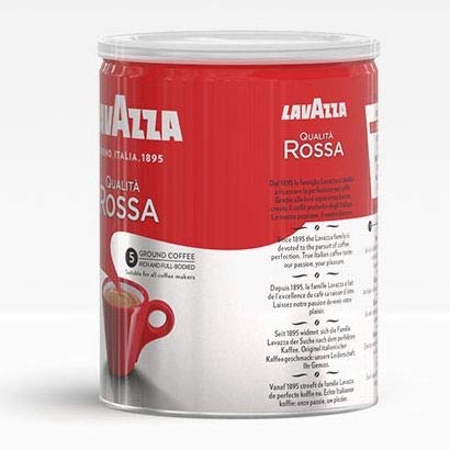 Lavazza Kaffee Qualita Rossa, Espresso Café Tostado, Granos de Café Molido, en Tarro 250g - Imagen 4