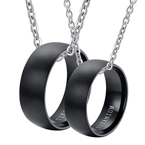 Collar de pareja duradero de acero al titanio que no se pela