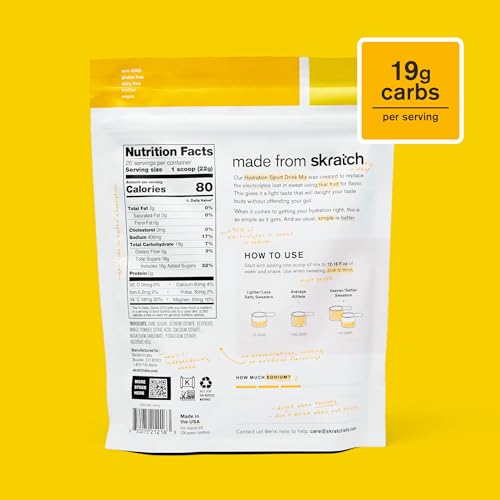 Image of Skratch Labs Hydration Sports Drink Mix - Real‑Fruit Electrolyte Powder for Fast Hydration & Endurance | Mango | 20 Servings | Vegan, Non‑GMO, Clean Ingredients