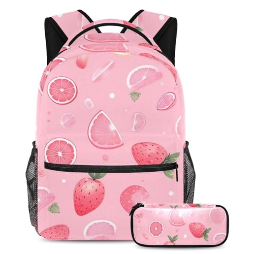 Sac à dos et cartables fruits roses pour une rentrée scolaire organisée au collège