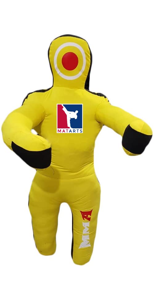 Matart - Sac de frappe pour enfant - Style judo - Jaune - 119,4 cm
