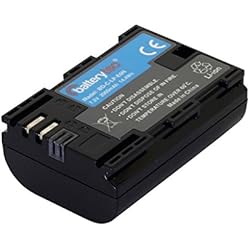 Batería Canon 6D Batterytec Batería de Repuesto para Canon cámara LP-E6N, EOS 5D Mark IV, 5D Mark II, EOS R5 R6,EOS 5D Mark III, EOS 5DS, EOS 5DS R, 6D, 7D, 60D, EOS 80D, EOS 70D.