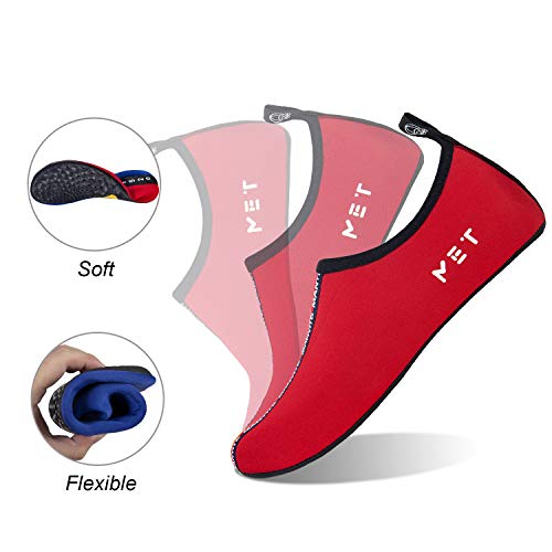 Image of WateLves Water Shoes for Womens Mens Barefoot Quick-Dry Aqua Socks for Beach Swim Surf Yoga Exercise New Translucent Color Soles