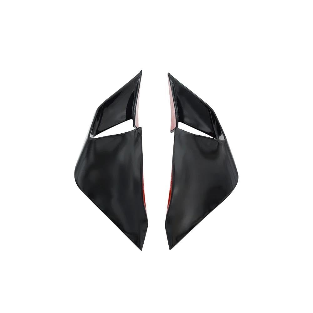 WOOGA Spoilers nus de force de descente latérale de moto aile de carénage Aile de déflecteur d'air pour Ho&n&da CBR650R 2019 2020 2021 2022 2023 Su&zu&ki GSX250R (Noir brillant