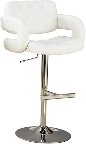 Vista 14 de Coaster Home Furnishings Silla de pub contemporánea de altura ajustable con respaldo medio, taburete de bar giratorio, taburete de bar con botón