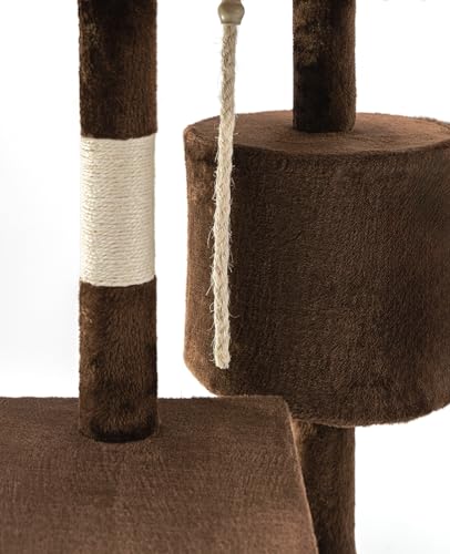 Arbre à chat avec grotte et surface de repos pour petits et grands chats