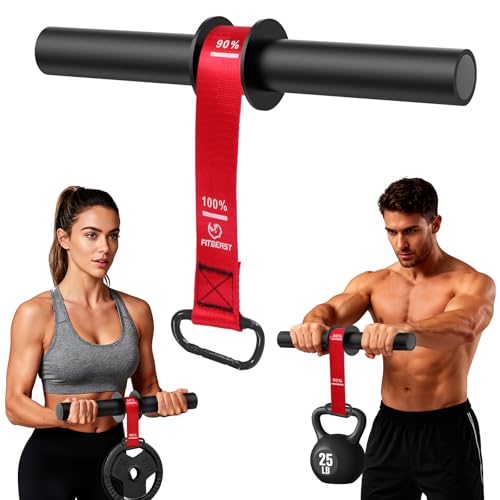 FitBeast Forearm Strengthener Wrist Strengthener, Forearm Trainer with Adjustable Strap, Forearm Exerciser Wrist Roller, Ideal for Wrist, Forearm, Grip Strength Training, Relief & Recovery (Red)