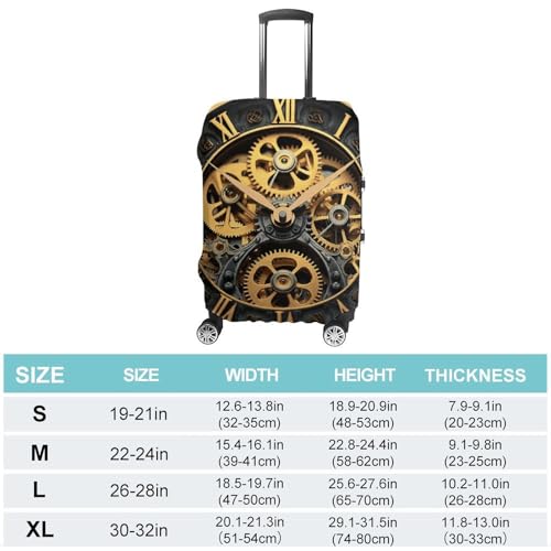 Travel Luggage Cover Elastic Suitcase Protector Anti-Scratch Washable Clock Gear Luggage Sleeve Tsa Approved Carry on Covers Baggage Cover Fits 18-32 Inch Luggages2