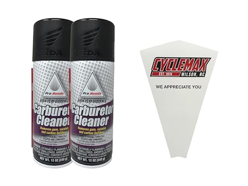 Cyclemax Two Pack compatible with Honda High Performance Carburetor Cleaner 08732-CC000 Contains Two 12oz Cans and a Funnel