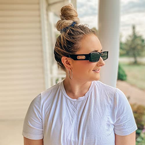 Rectangle Sunglasses for Women Men Shades Trendy Retro 90’s Vintage Narrow Square Frame UV400 Protection OS21213