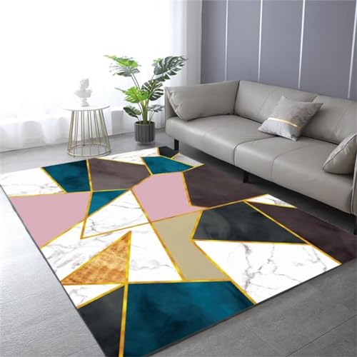 Tapis lavable 200x300cm moquette intérieure moderne géométrique