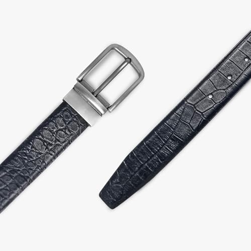 Men's Reversible Belt - Black and Brown – Adjustable, Cut-to-Fit, 2-in-1 Design, 1.46" Wide – Ideal Gift for Men, 1 Size Fit For All Made With 100% Geniune Leather2