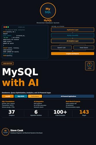 MySQL with AI: A Complete Beginner's Guide to MySQL Databases, Query Optimization, Analytics, and AI-Powered Applications