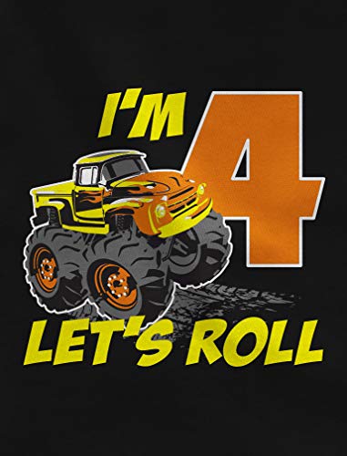 Tstars Birthday Gift 4 Year Old Boy Truck 4th Birthday Toddler/Kids Long Sleeve T-Shirt2