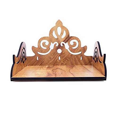 Image of Pooja Mandir for Home - Wooden Temple for Home Shop Office, Puja Mandir Pooja Stand for Home Wall Mounted