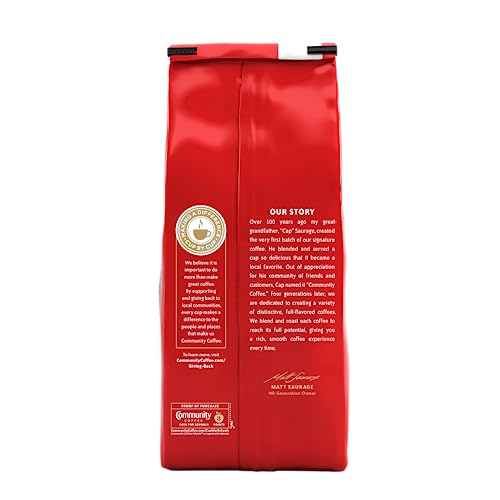 Image of Community Coffee Signature Blend, 128 Ounces Ground Coffee, Dark Roast, 32 Ounce Bag (Pack of 4)