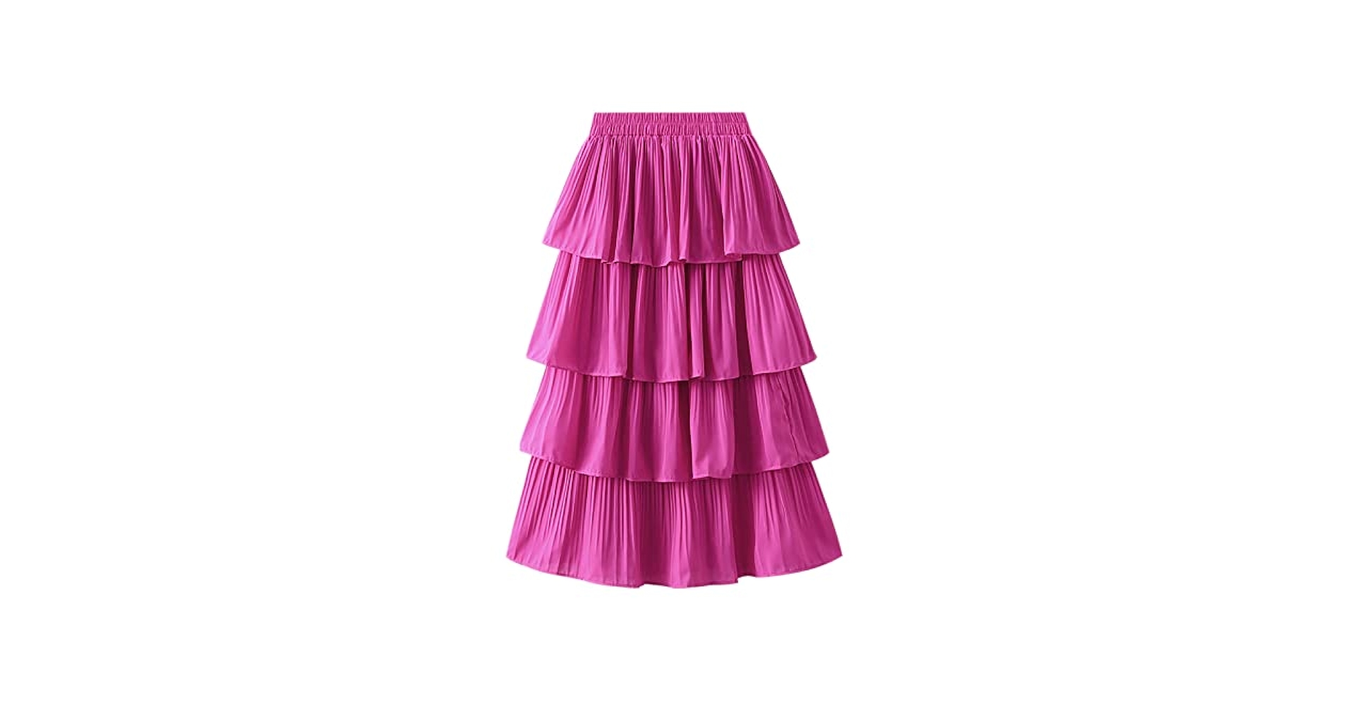 Amazon.com: YOLAI Women Tiered Pleated Skirts High Waist