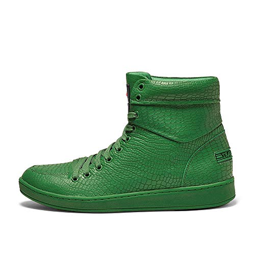 Image of TRAVEL FOX Unisex 900 Nappa Leather Round Toe Lace-Up High-Top Sneakers | Casual Shoes
