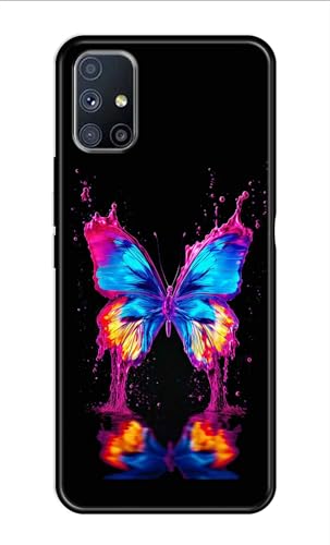 Image of Metal TPU Printed Back Cover for Samsung Galaxy M51 (Butterfly -J1) 360 Degree Protection | Camera Protection -25092024(AR)