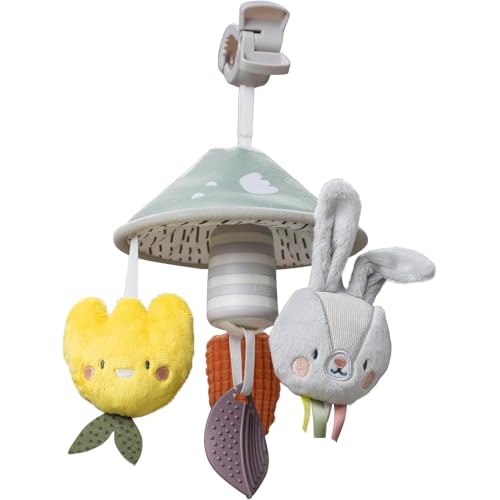 Image of Taf Toys Pram Mobile - Colorful and Interactive Baby Stroller Mobile with Chime Bells, Teether and Hanging Dolls - Lightweight, Easy Attach, Developmental Toy for Baby's Senses and Motor Skills