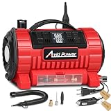AVID POWER Tire Inflator Portable Air Compressor, 12V DC/110V AC Car Tire Pump with Inflation and Deflation, 5 Preset Modes, Digital LCD Pressure Gauge for Car Tires, Air Mattress and Small Inflatable