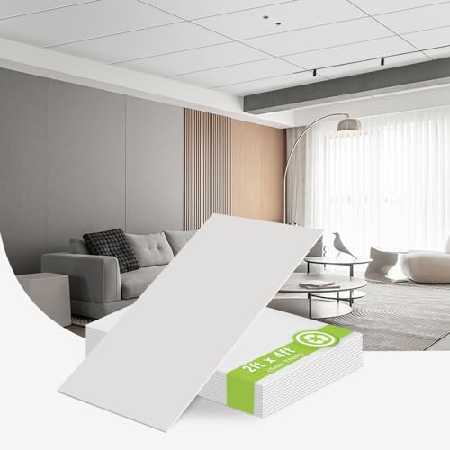 PVC Drop Ceiling Tiles 2x4 ft - Waterproof, Fire-Rated, Commercial Grade，Washable & Scratch Resistant, No Sag and Breakage -Easy Drop-in Installation - Case of 10 (80 sq. ft.) by Noooza - Image 2
