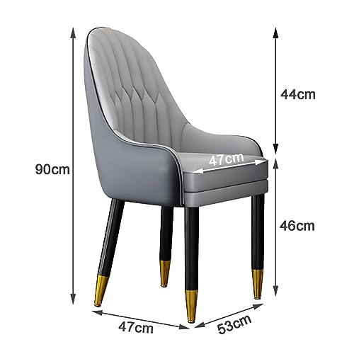 Set da 2 pezzi in pelle PU Esszimmerstühle Moderne gepolsterte Küchenstühle für Wohnzimmer Schlafzimmer & Esszimmer Stilvoller Komfort & Langlebigkeit