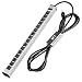 Bestten 16 Outlet Heavy Duty Metal Power Strip with 15-Foot Cord, Silver