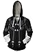 Produktbild QYIFIRST Pullover Reißverschlussjacke Cartoon Mantel Wars Vader Revan Cosplay Kostüm Herren Damen Jacke Trenchcoat Unisex Schwarz 4XL (Chest 122cm)